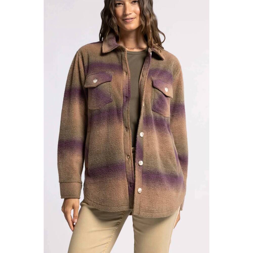 NEW THREAD & SUPPLY tullis jacket in eggplant ombré